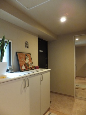 珪藻土　玄関施工例